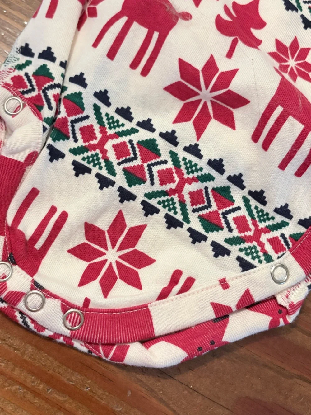 Hanna Andersson Lot 2 Snap Wrap Onesies Shirts Dear Deer Winter Trees 60 3 6 Mos